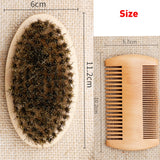 Soft Boar Bristle Wood Beard Brush